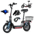Electric Scooter for Adults Teens, Heavy Duty Escooter with Seat – 500 LBS Capacity, 26MPH, 25-Mile Range, 500W Motor, Dual Susp