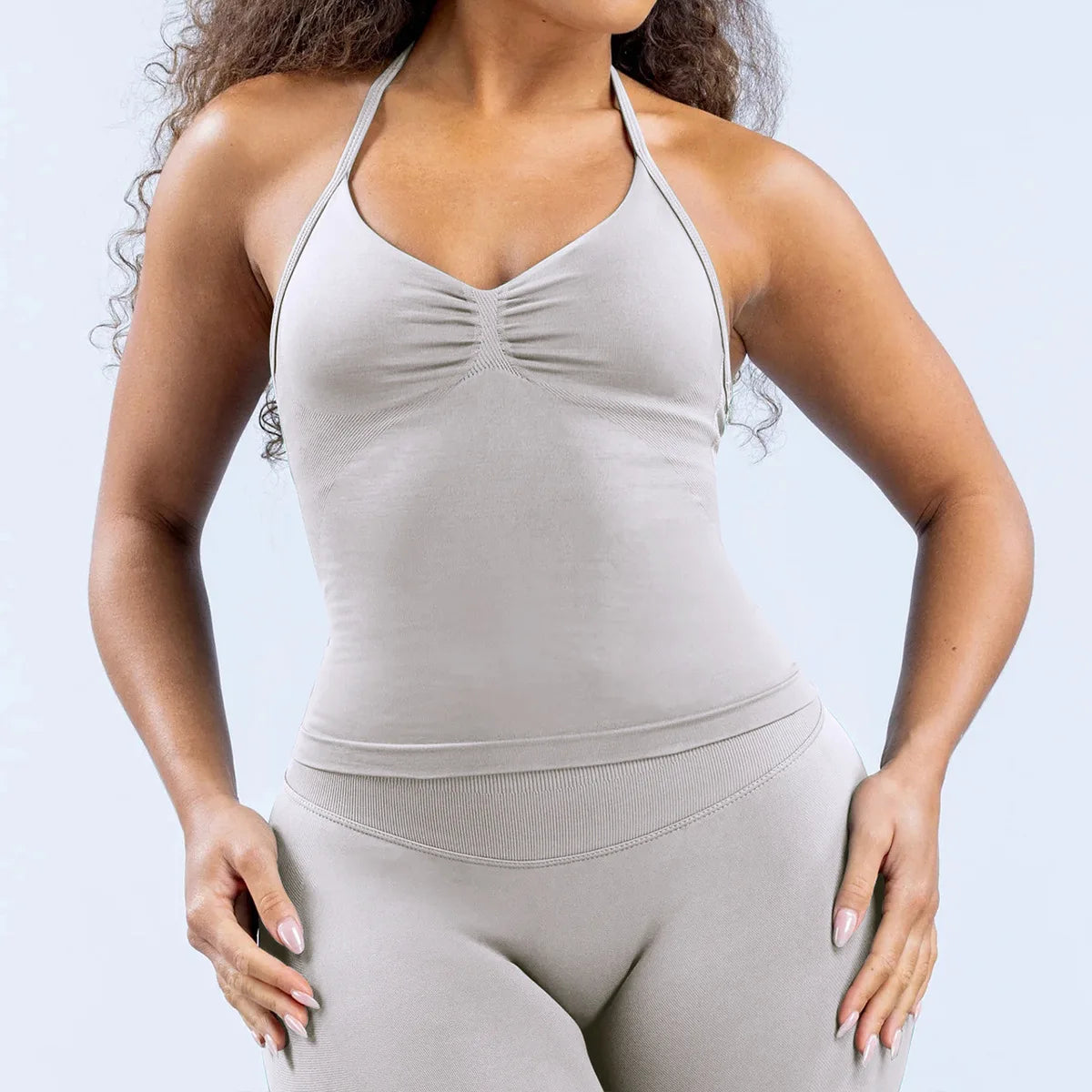 Women's fitness impact leggings, gym sports halter-