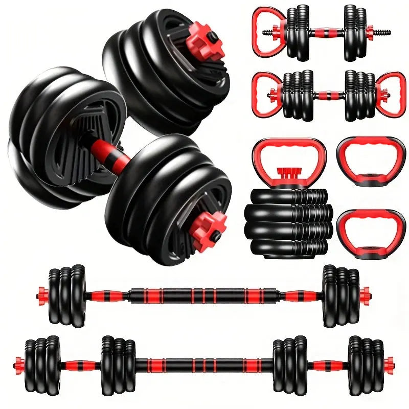 4-in-1 Adjustable Weight Dumbbell Set 22lb– Multi-Function Kettlebell