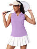 Women's Sleeveless Golf Shirts  Tennis Polo Lightweigh