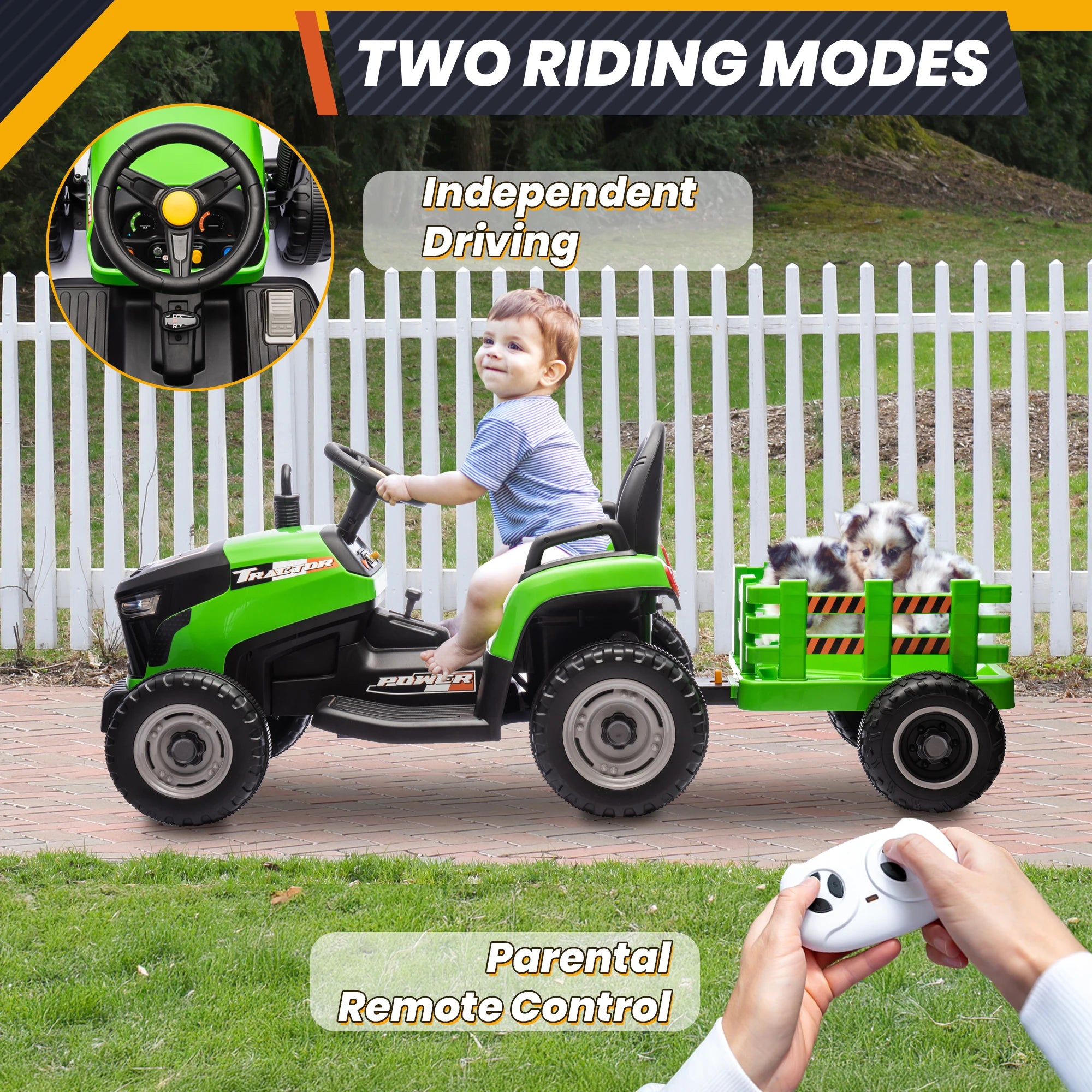 Tractor Truck, Electric Car for Kids 2-6 Gifts