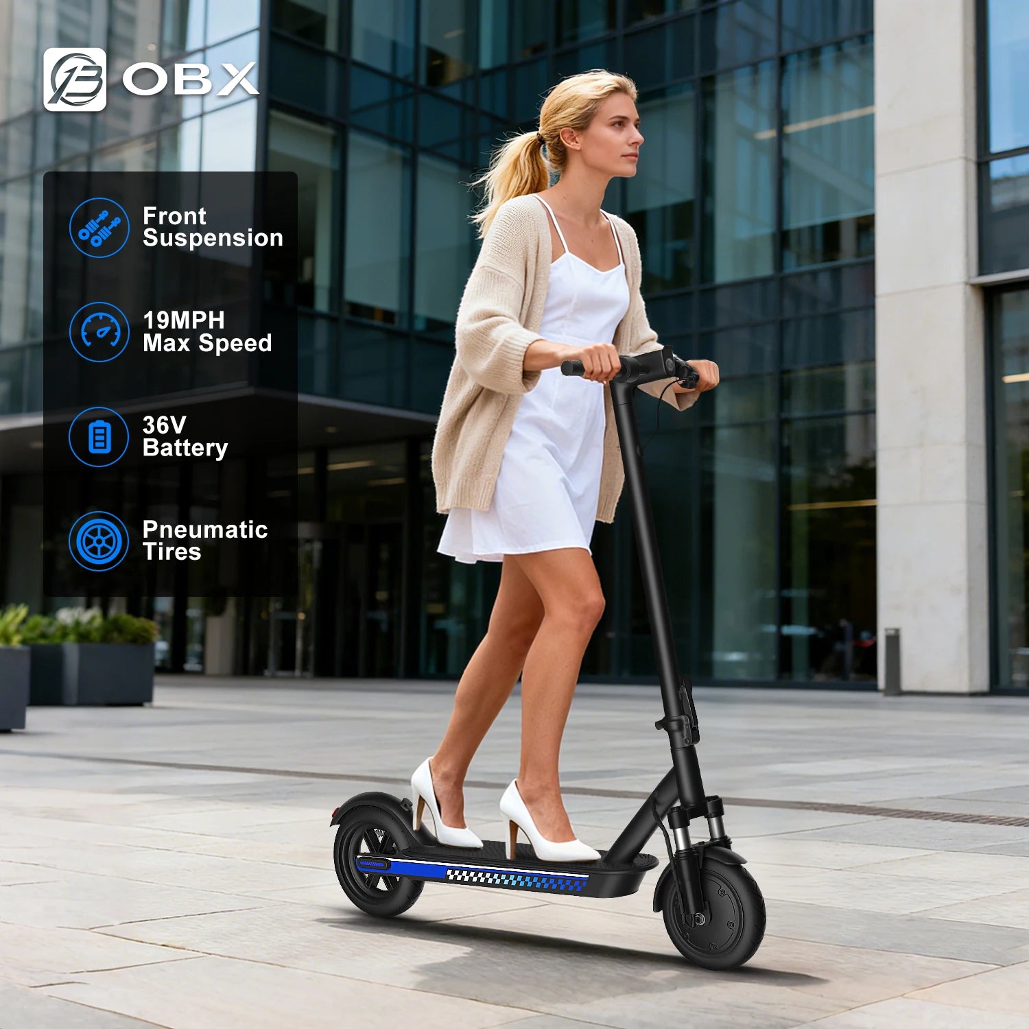Commuting Electric Scooter with Double Braking Syste