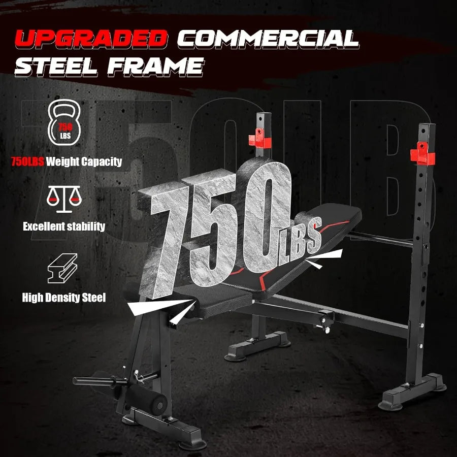 Adjustable Weight Bench with Lat Pulldown and Leg Extension
