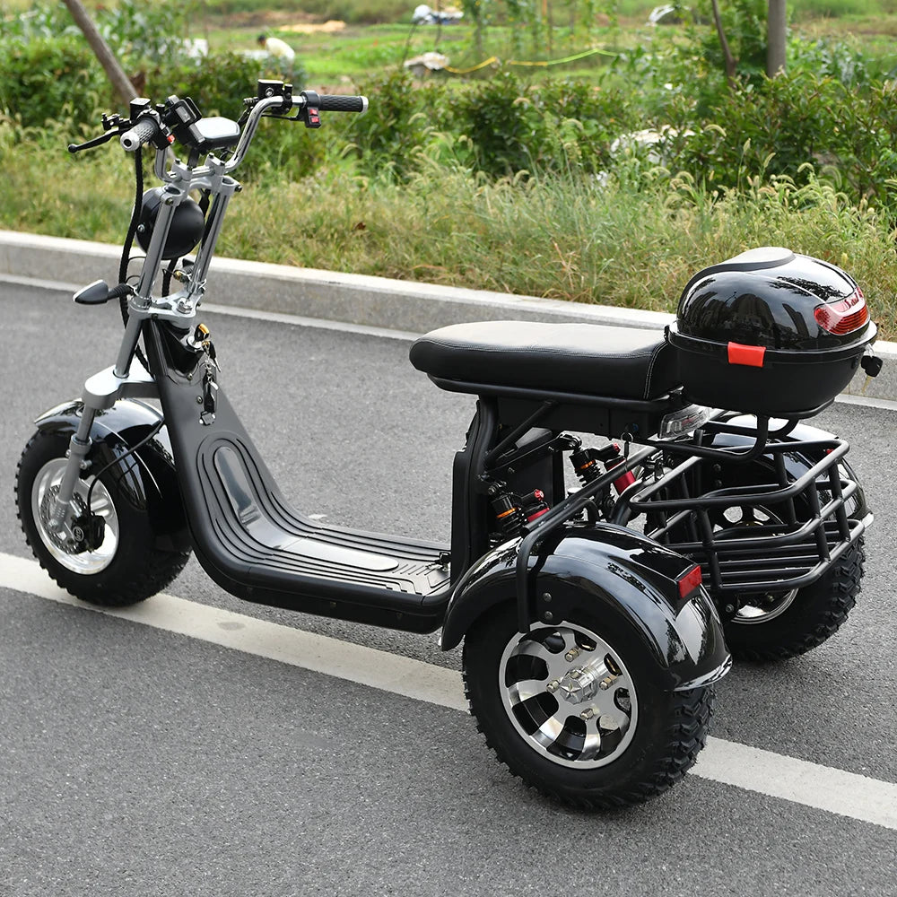 Adult Electric 3 Wheel Scooter 18 Inch Off road Fat Tire
