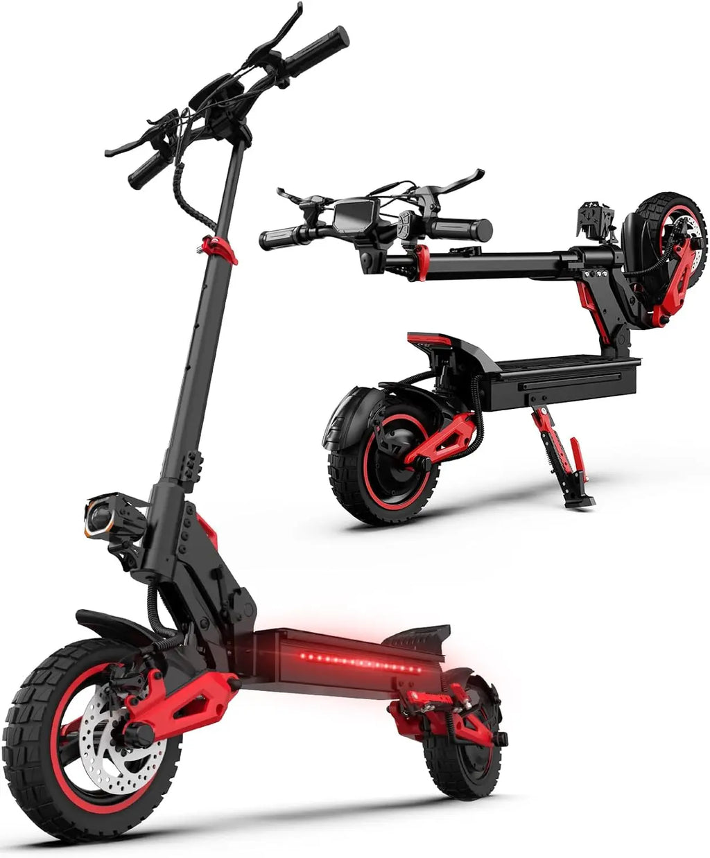 1600W Motor Adult J15 Electric Scooter Top Speed 32MPH, 48V18AH, 11-inch Off-Road Tires Sport Folding eScooter For Commuting