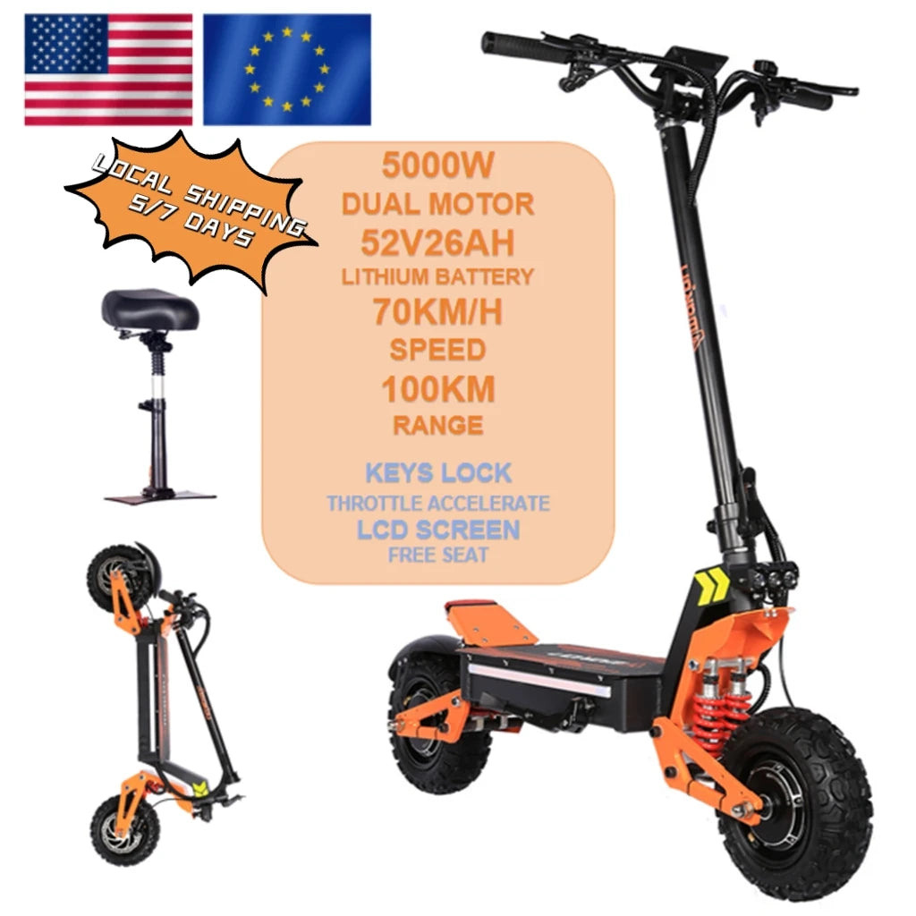 TOURSOR X5 EU USA Foldable 5000WScooter