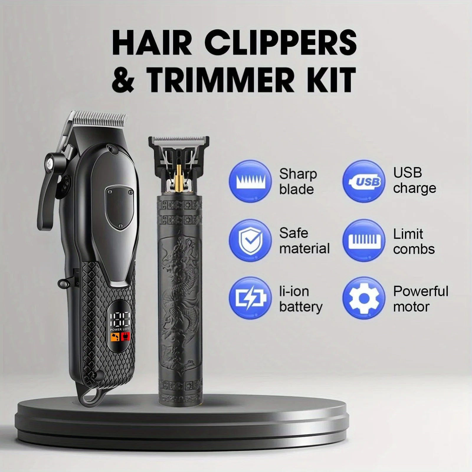 Professional Hair Clippers Set for Men
