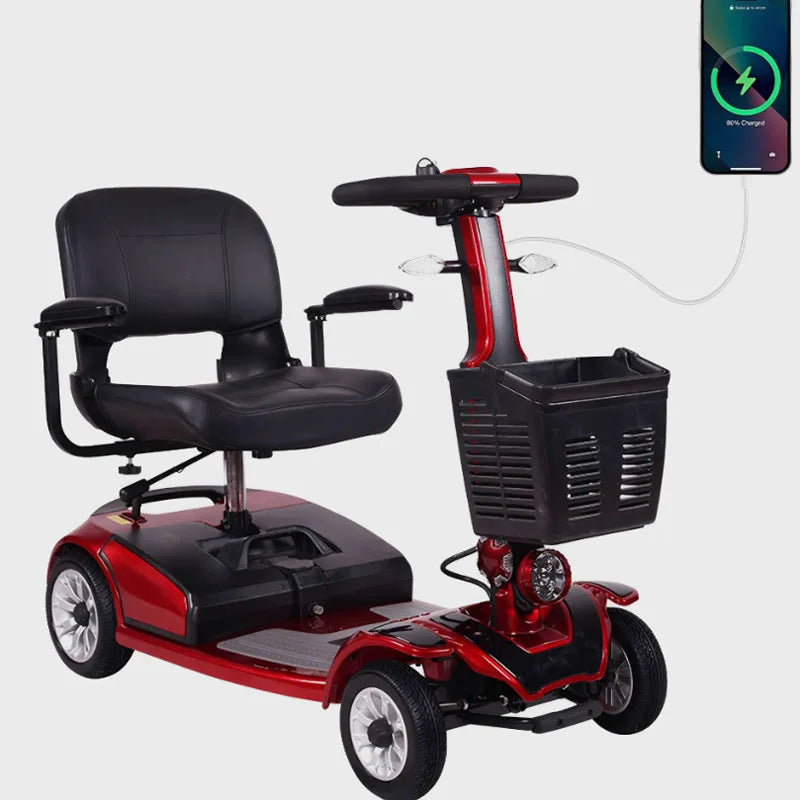 4Wheels Mobility  Elderly Portable Folding Electric Scooter