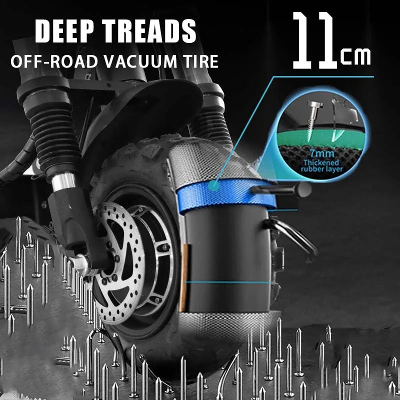 1200W-5600W 48-72V Electric Scooter up to 90KM/H Max Speed Adults Electric Scooters up to 110KM Long Range 10/11'' Tires