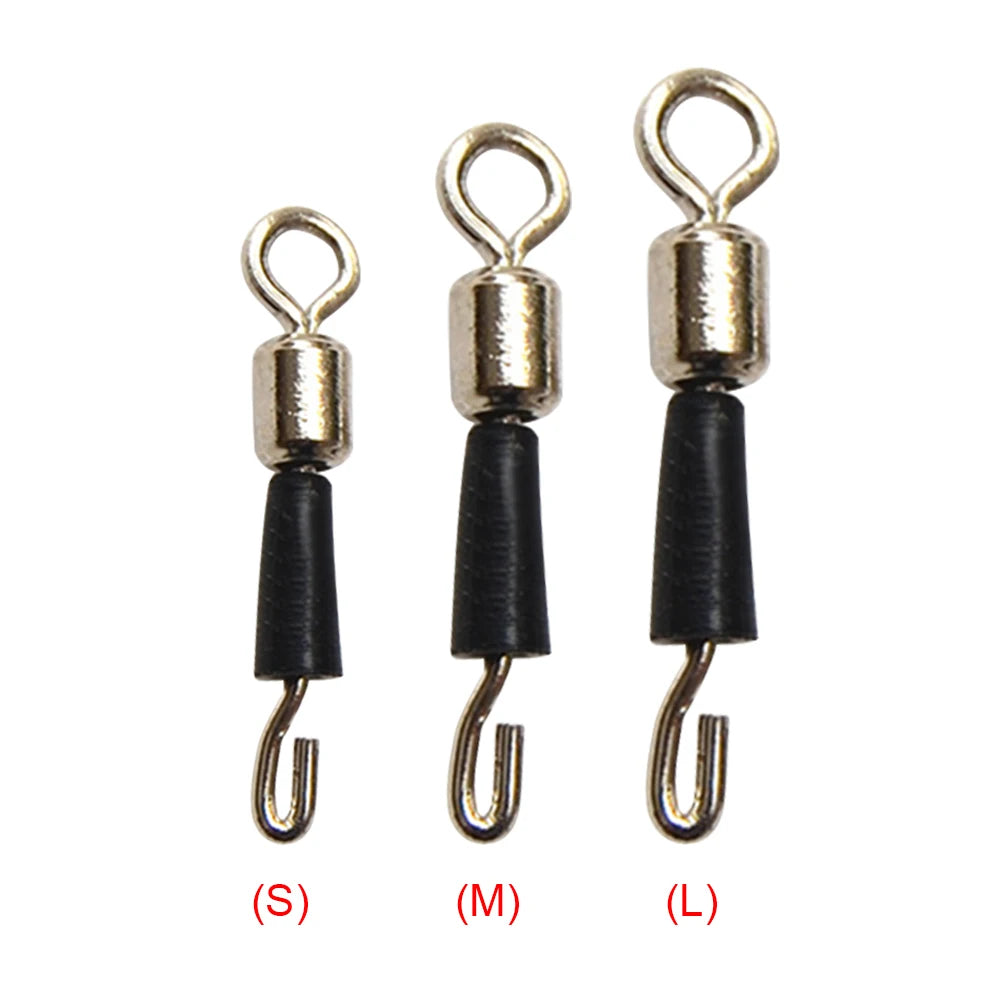 50pcs Fishing Barrel Bearing Rolling Swivel Solid Ring