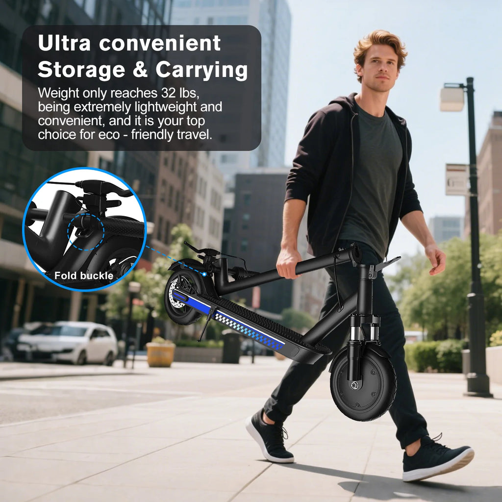 Commuting Electric Scooter with Double Braking Syste