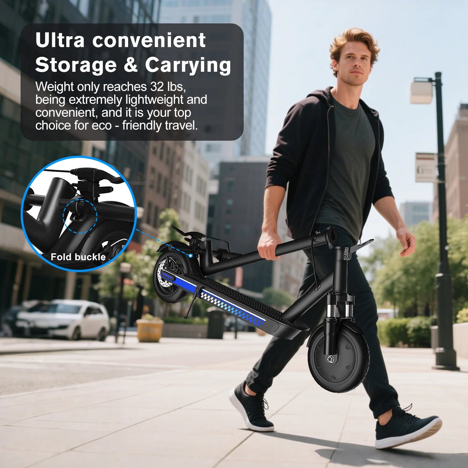 Commuting Electric Scooter with Double Braking Syste