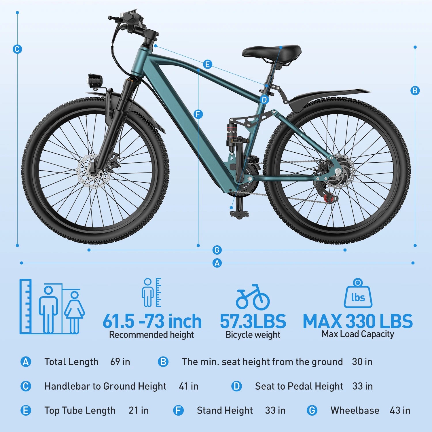 26'' 24'' Electric Motorcycles Mountain Bike For Adults