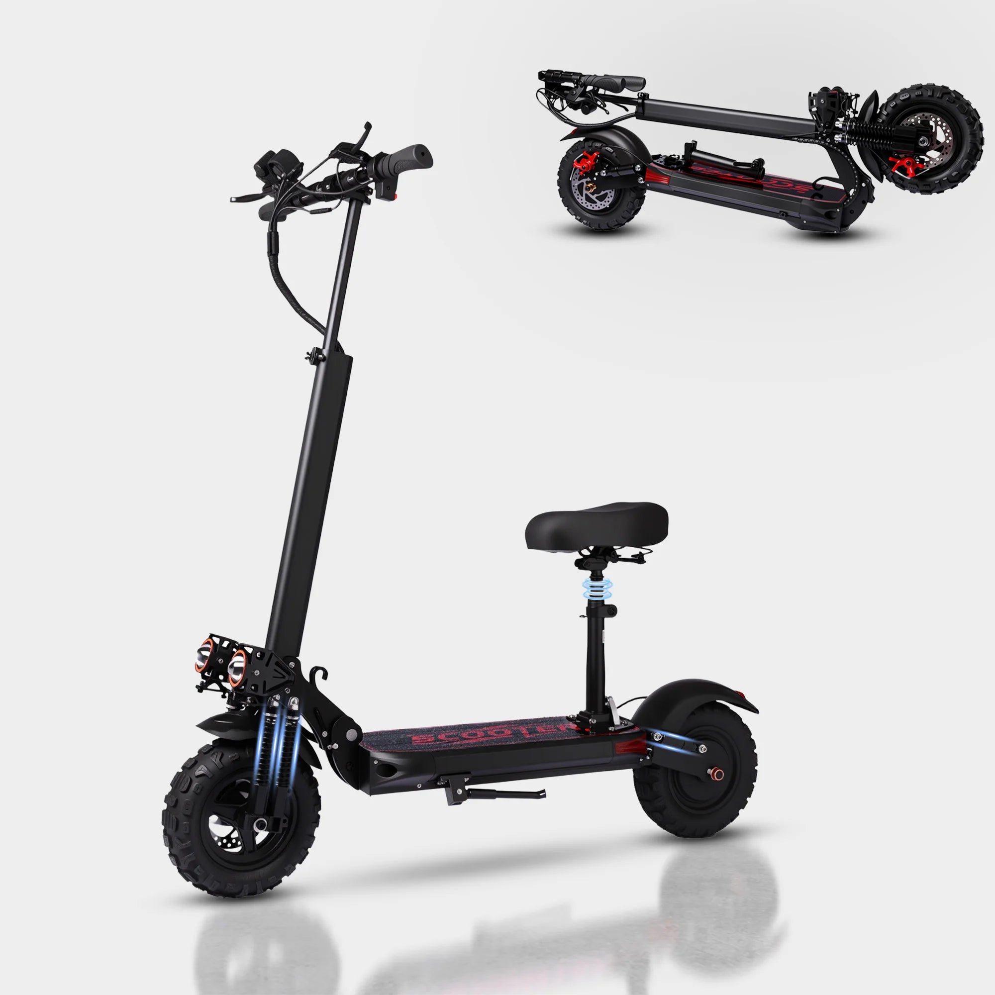 48V  Battery, Dual Suspension  E-scooter For Commuting