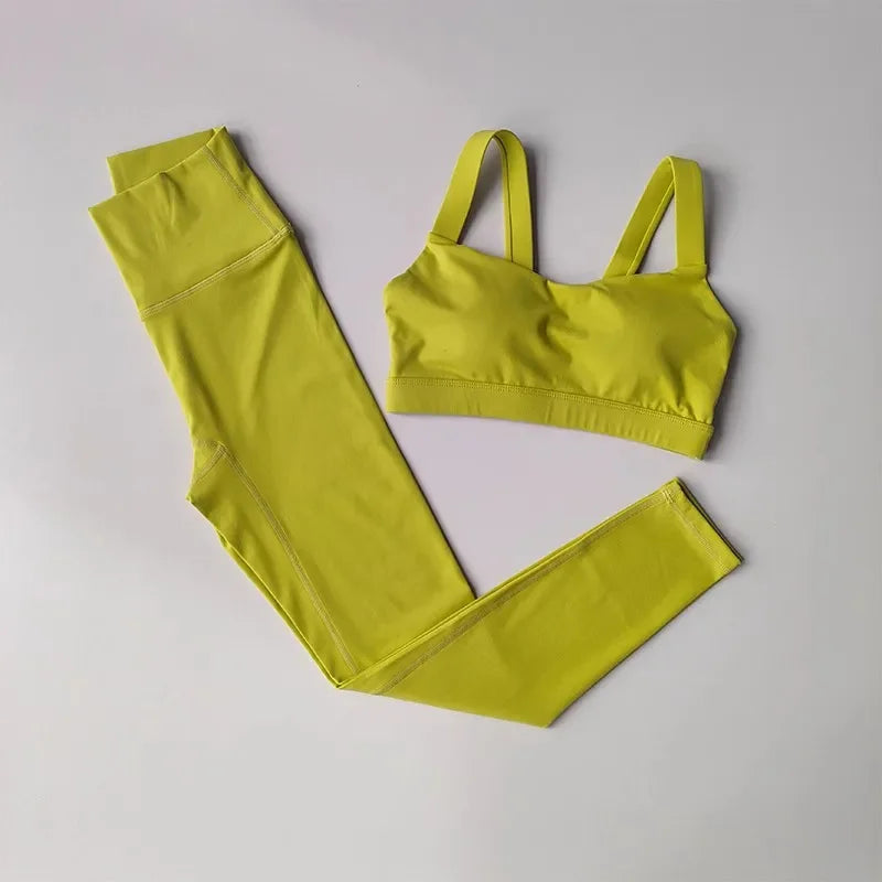 Seamless Yoga Set for Women, Workout Sportswear,
