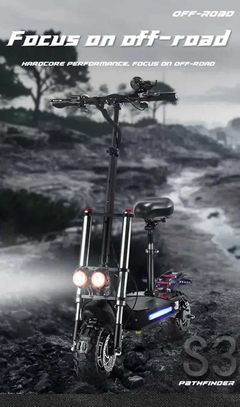 electric scooter dual motor removable seat hydraulic shock