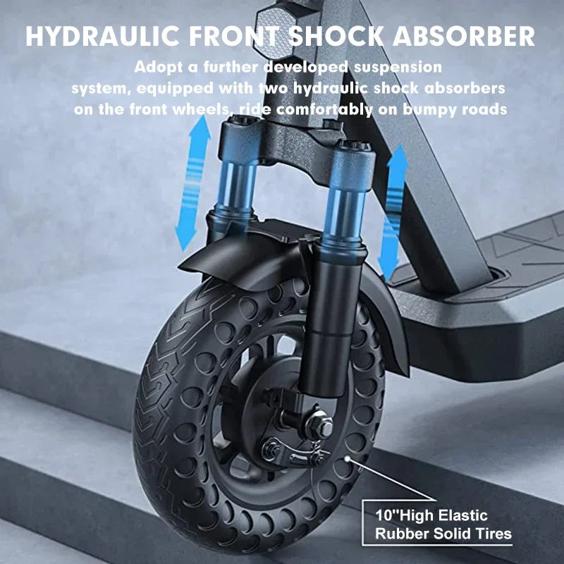 Electric Scooter Removable Battery 10" Tire Foldable Mobility