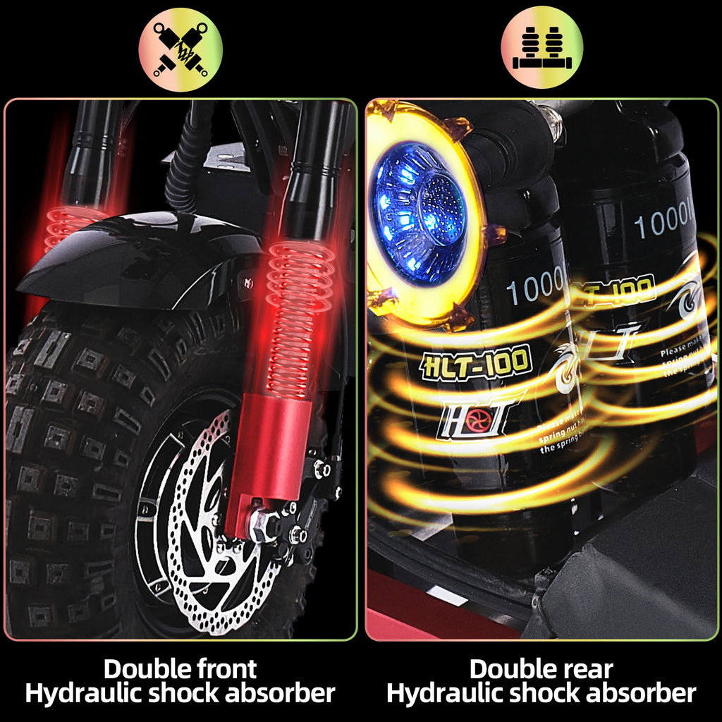 Dual Motor Eelectric Scooter 60V40AH 56 Mph 62 Miles