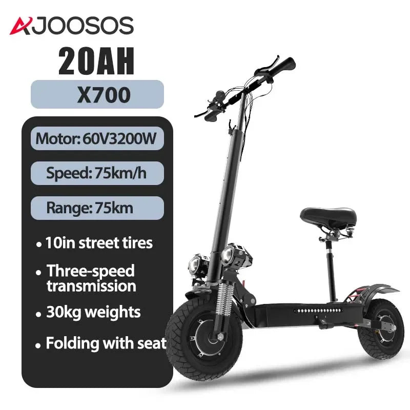1200W-5600W 48-72V Electric Scooter up to 90KM/H Max Speed Adults Electric Scooters up to 110KM Long Range 10/11'' Tires
