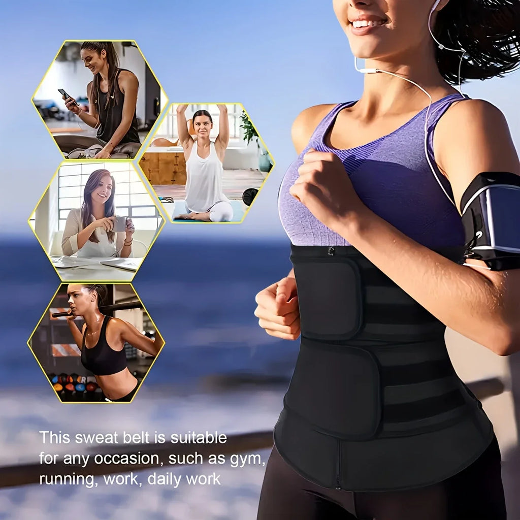 Adjustable Waist Trainer for Women, Double Belts Neoprene Corset