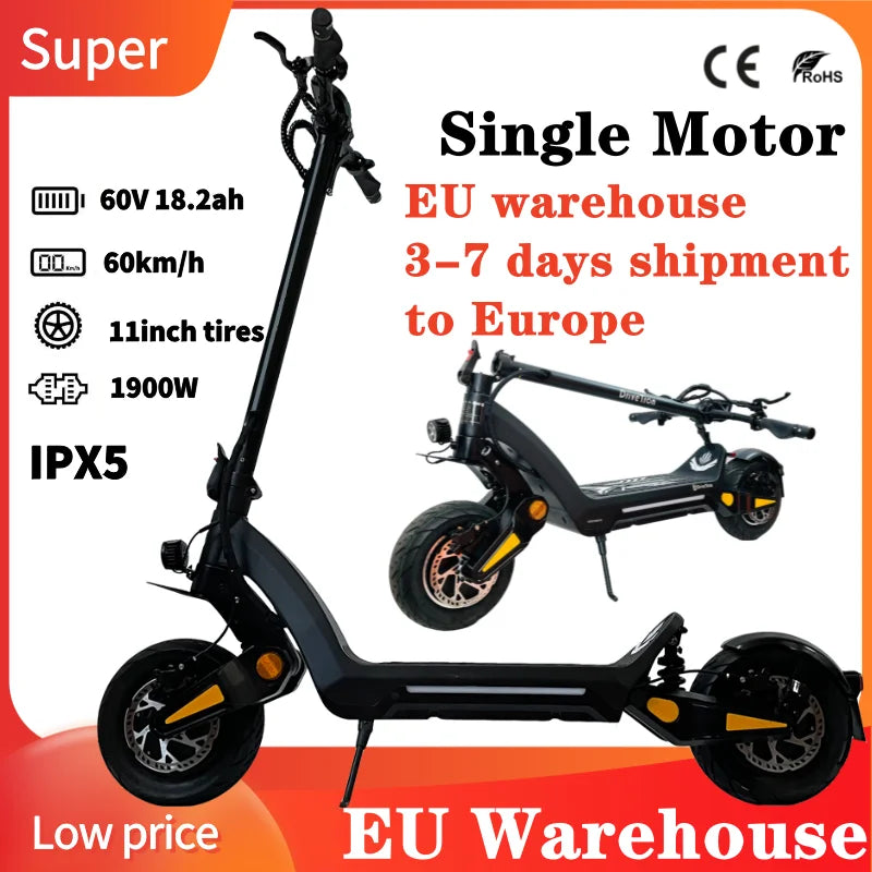 Hydraulic Suspension Dual Motor Foldable Electric Scooter