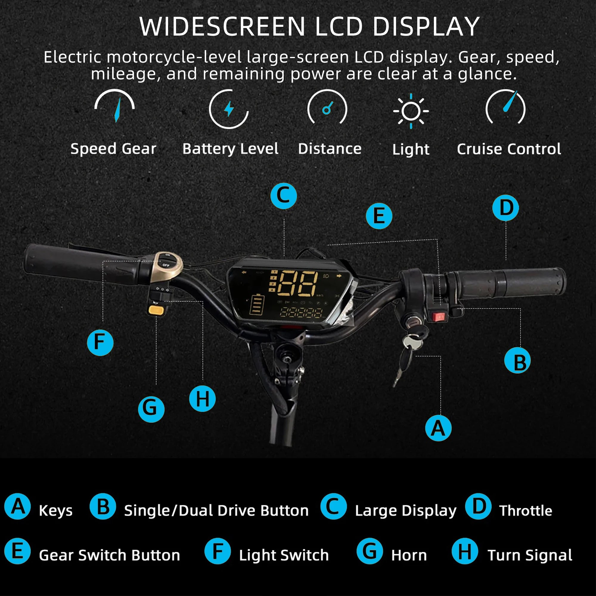 Off Road Electric Scooter Dual Motor 85km/h