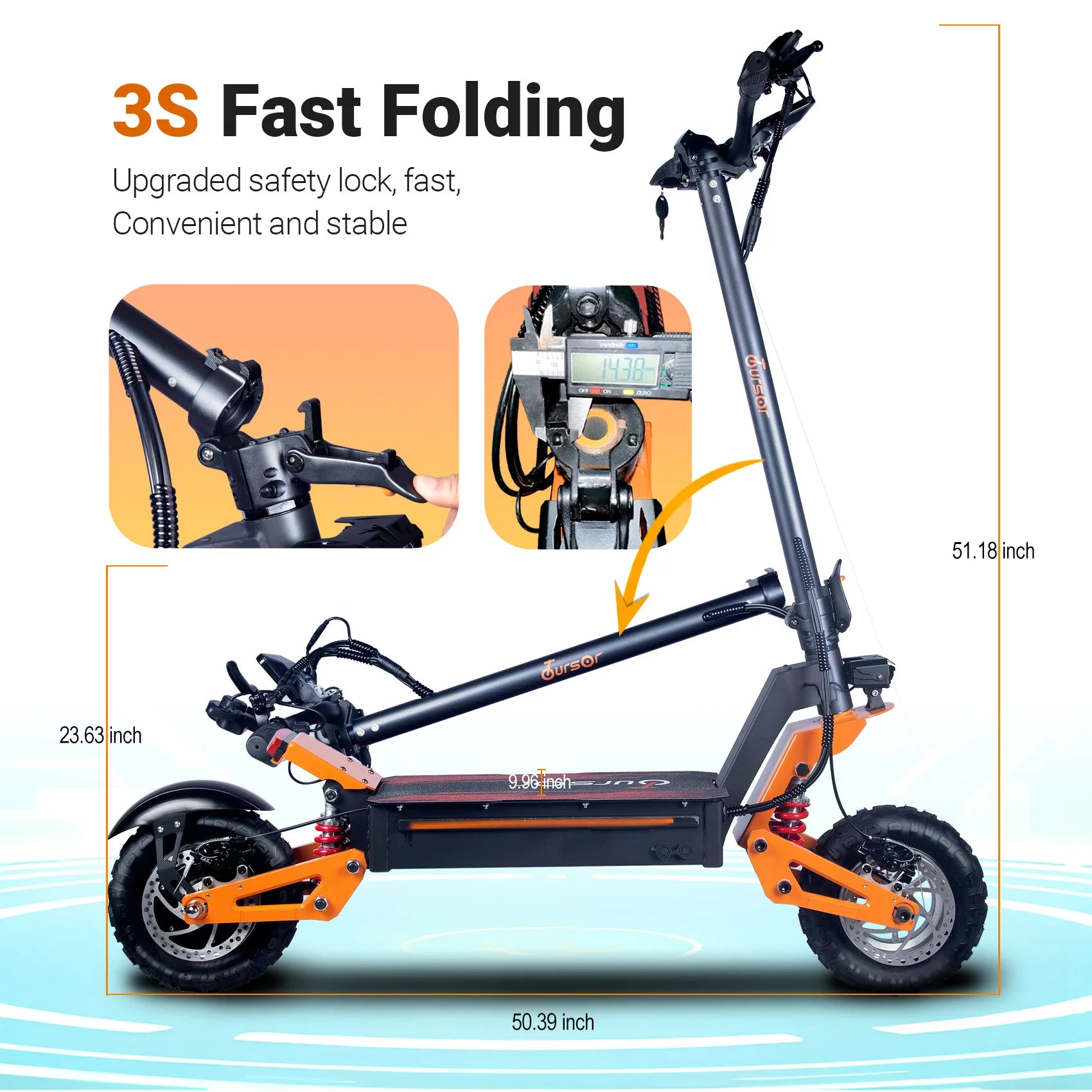 " All Terrain Three Speed Adjustable Adult E Scooter