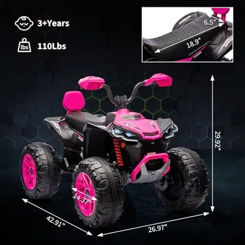 2 Seater, ElectricCar Powerful Motor Off-Road Kids