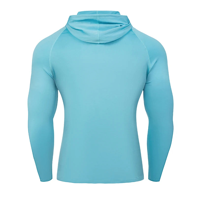 Running Long Sleeve T Shirt Men Sportswear Hooded