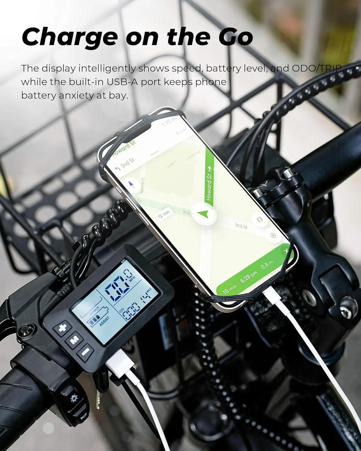 Folding Multifunctional Electric Bicycles With basket Ebikes