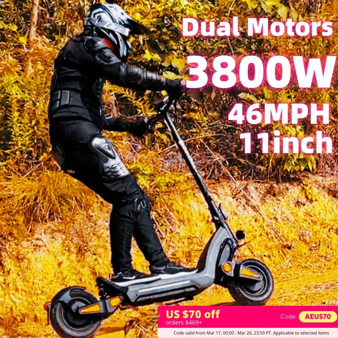Hydraulic Suspension Dual Motor Foldable Electric Scooter