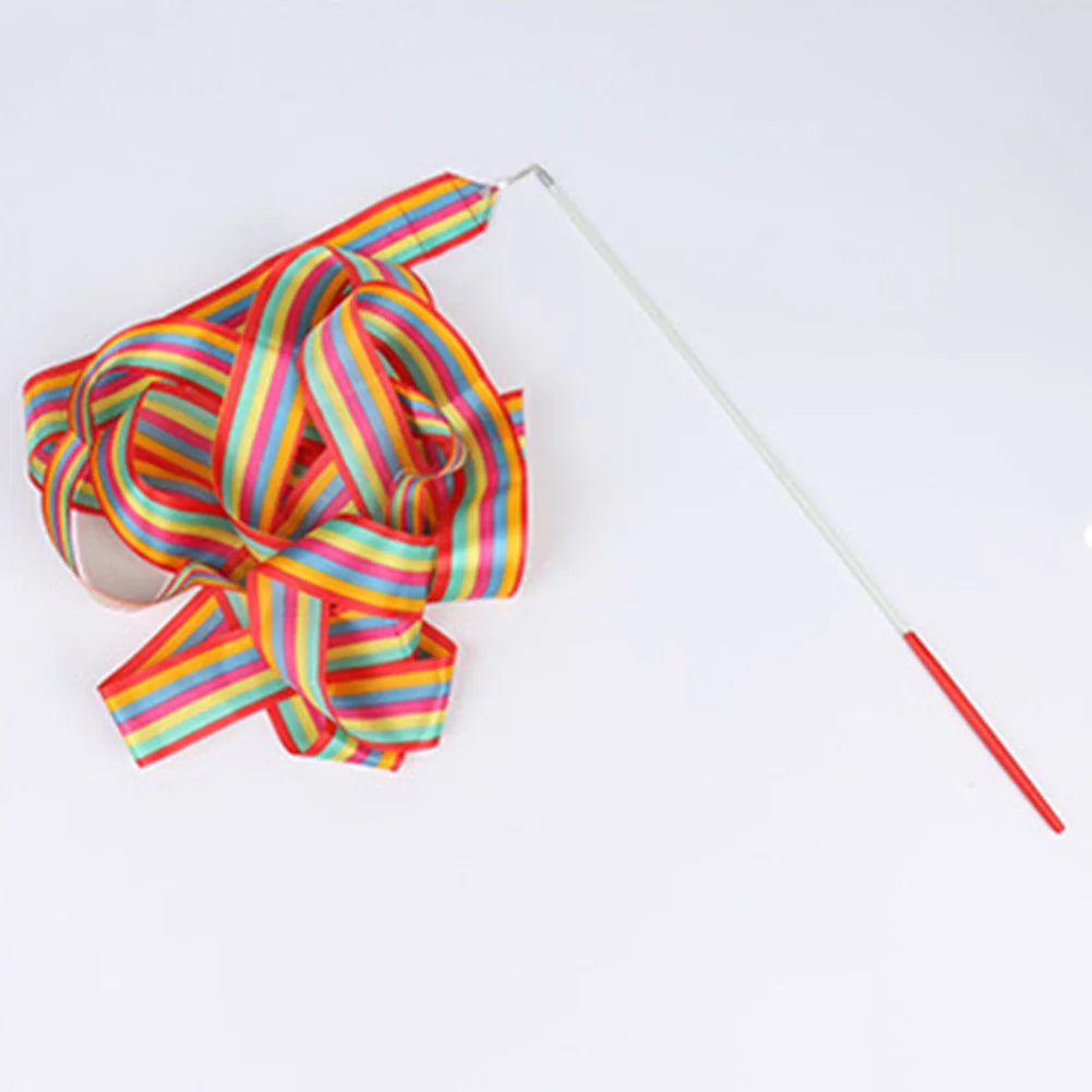 Ballet Streamer Rod Rainbow Stick for Kids