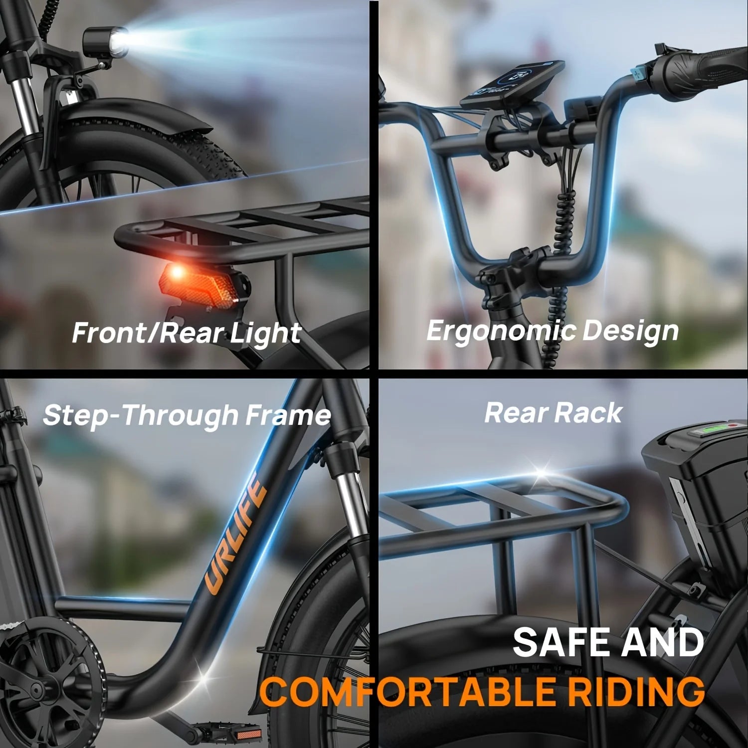 Electric Bike Removable Battery with Disc Brake