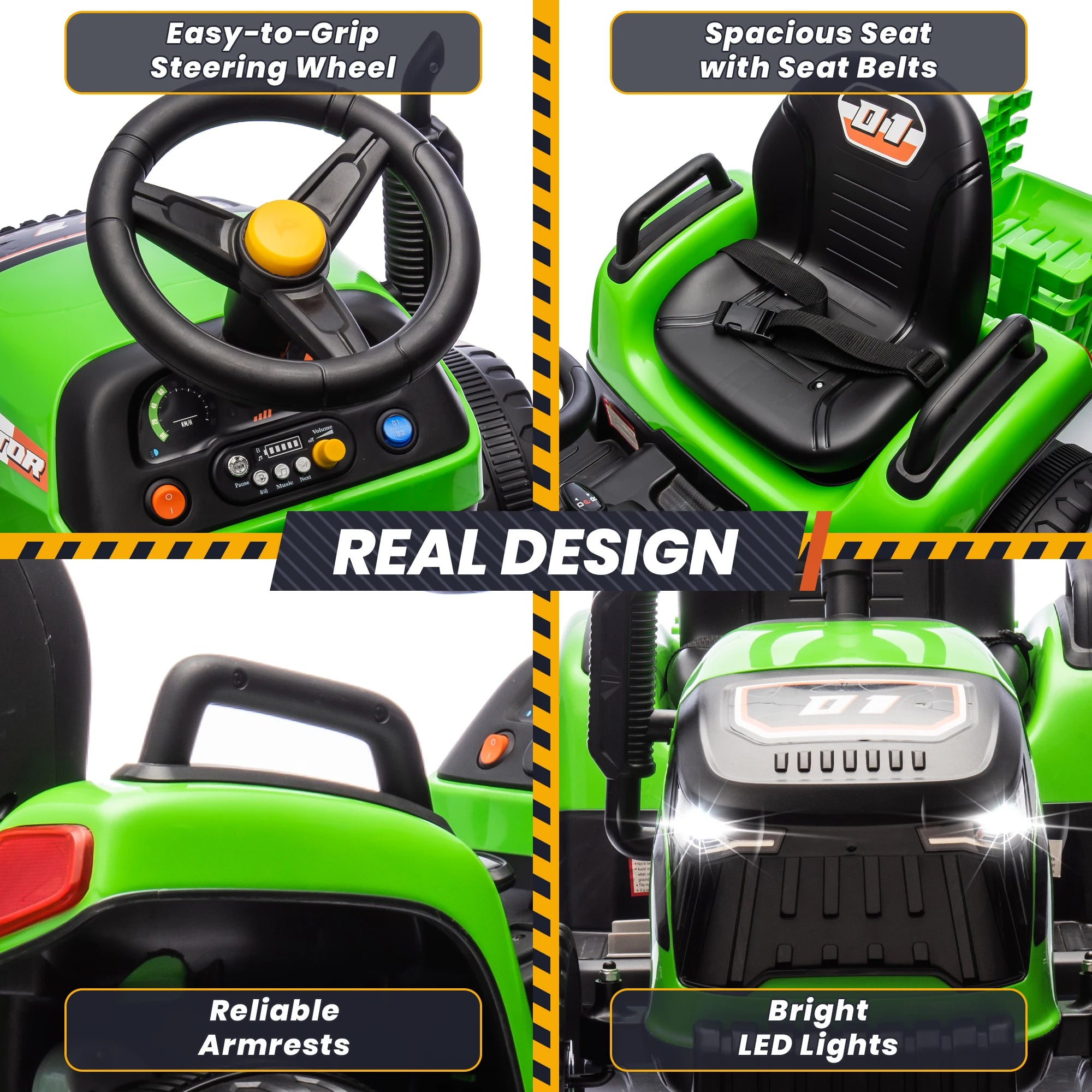 Tractor Truck, Electric Car for Kids 2-6 Gifts