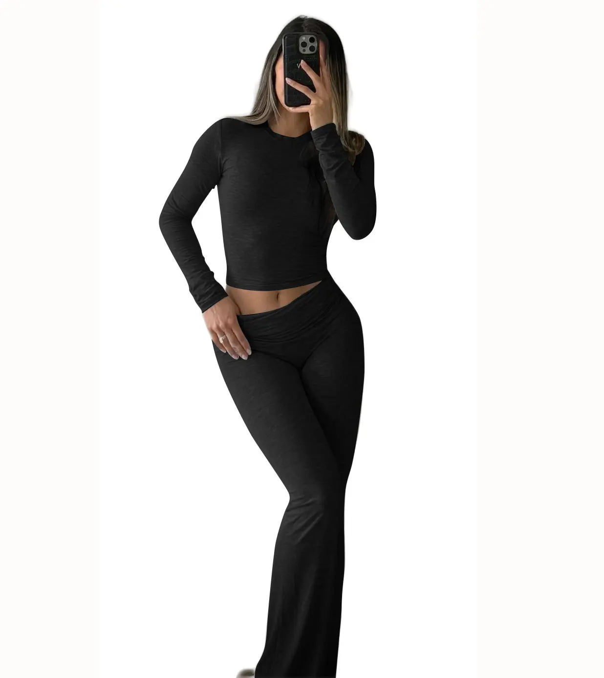 Women's Yoga Two-Piece Set Long-Sleeve
