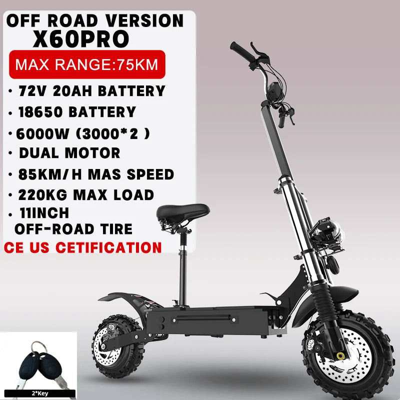 r Adults SINGLE/DUAL MOTOR Folding E ScooterRemovable Seat