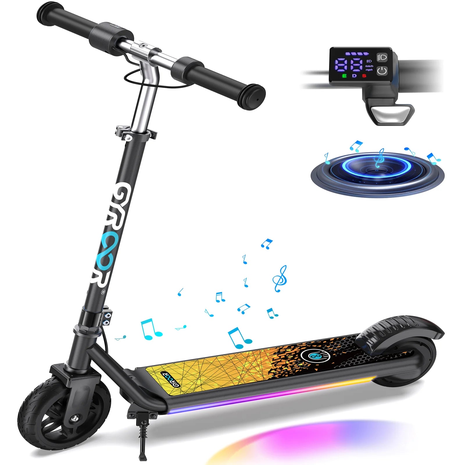 Electric Scooter for Kids, Adjustable Height and Speed.