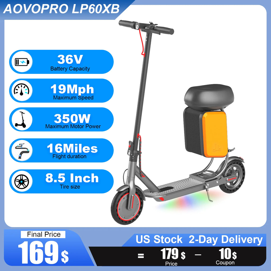 Electric Scooter with Seat Foldable  Powerful Storage