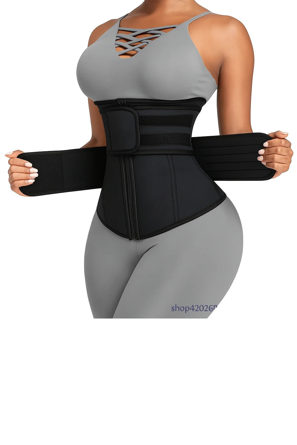 Adjustable Waist Trainer for Women, Double Belts Neoprene Corset