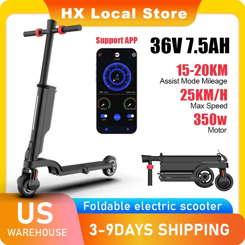 HX X6 7.5AH adult electric scooter 350W 25KM/H escooter