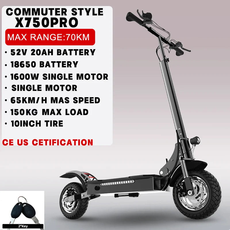 r Adults SINGLE/DUAL MOTOR Folding E ScooterRemovable Seat