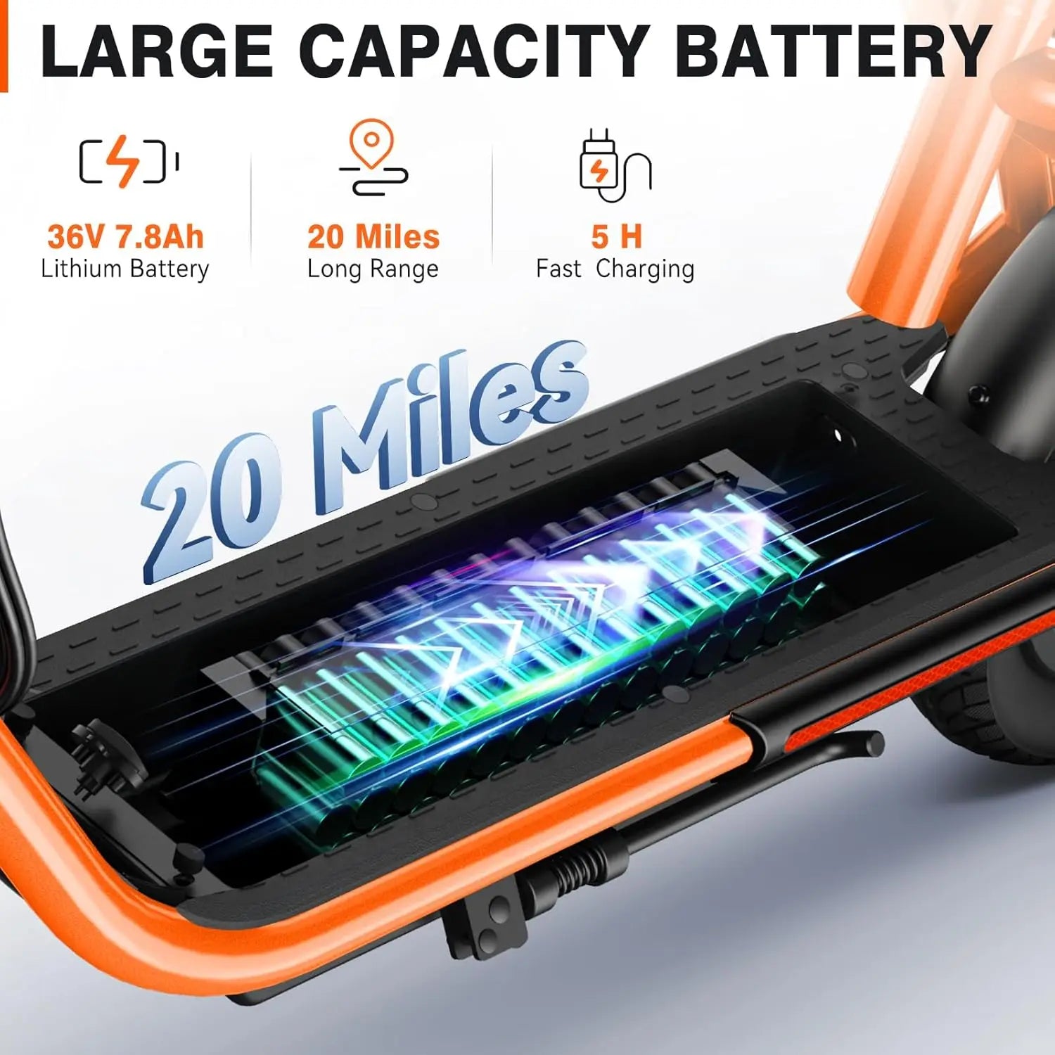 electric scooter,  seat, shock absorbers, folding  dual brakes.