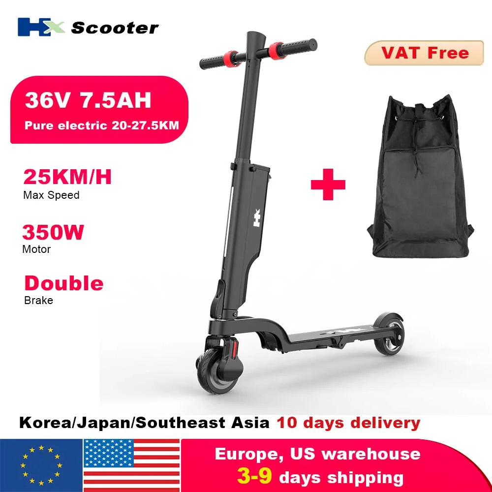 HX X6 7.5AH adult electric scooter 350W 25KM/H escooter