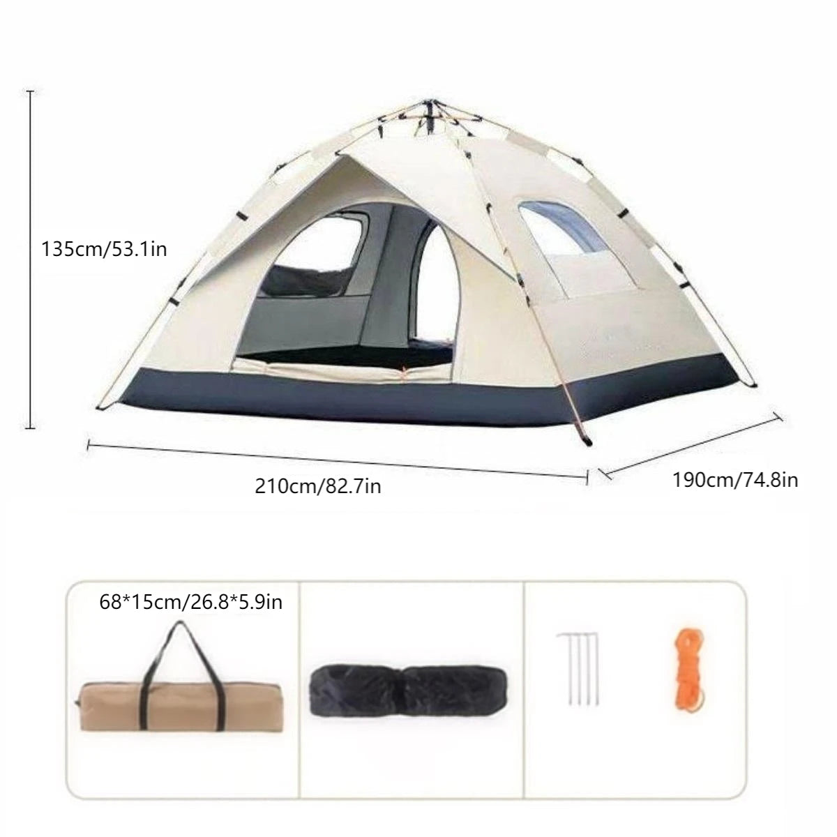 Self-driving Travel Camping Tent Reactive outdoor