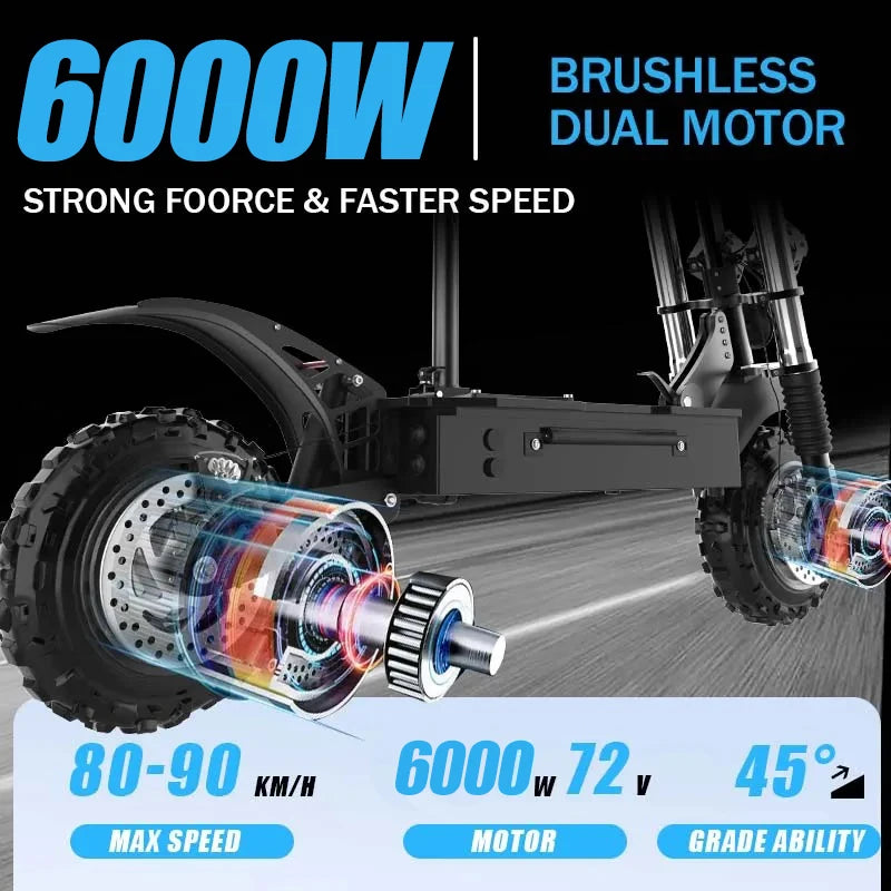 Off Road Electric Scooter Dual Motor 85km/h