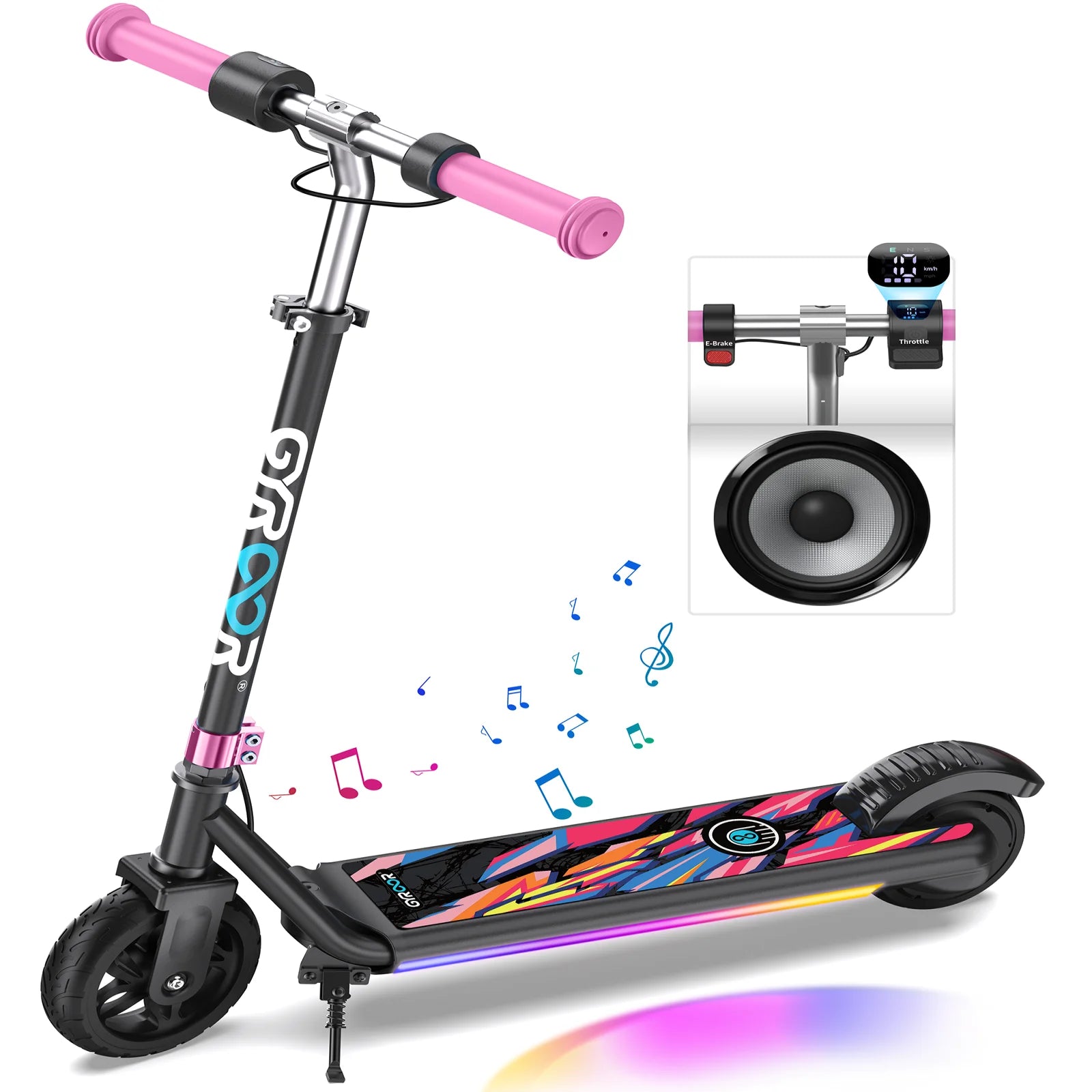 Electric Scooter for Kids, Adjustable Height and Speed.