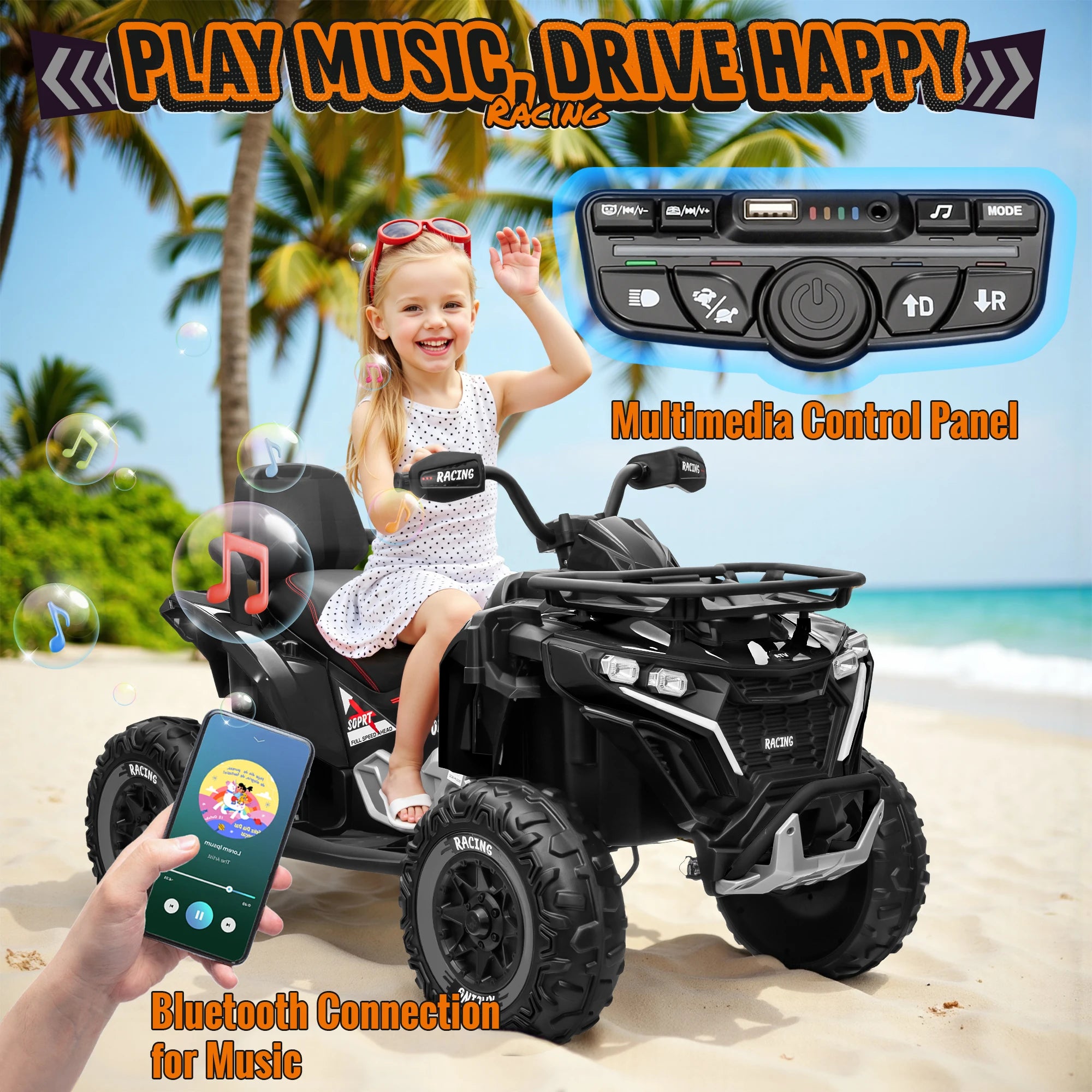 24V Large Four-Wheeled Off-Road Vehicle for Kids -