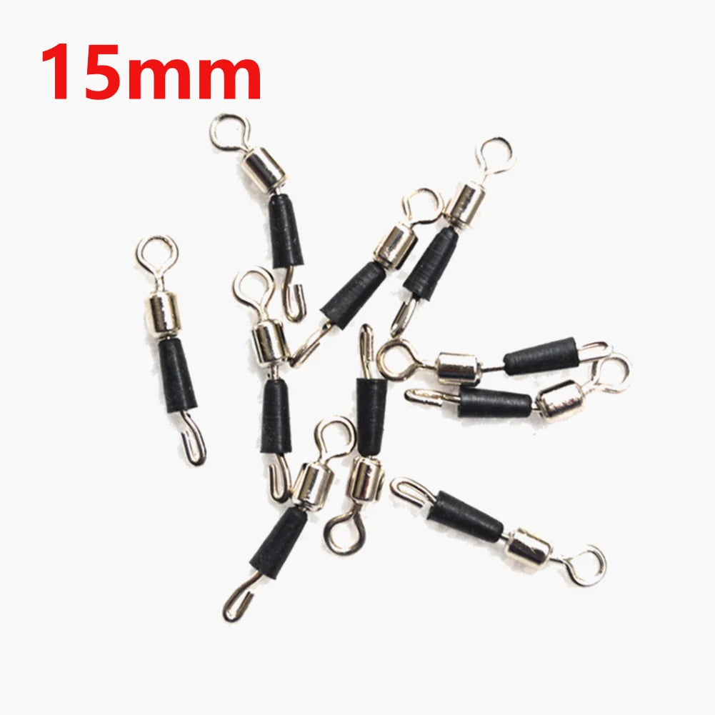 50pcs Fishing Barrel Bearing Rolling Swivel Solid Ring