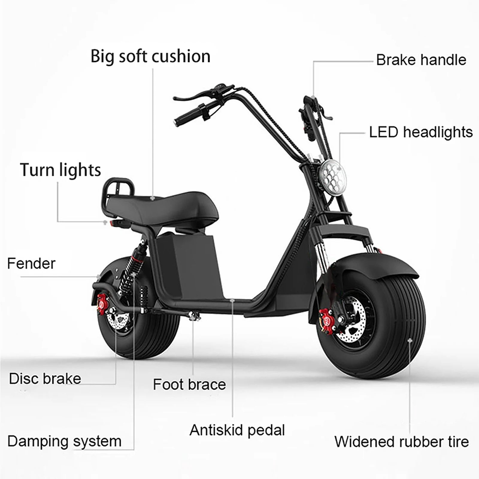 Lager Tire Electric Scooter For Adults