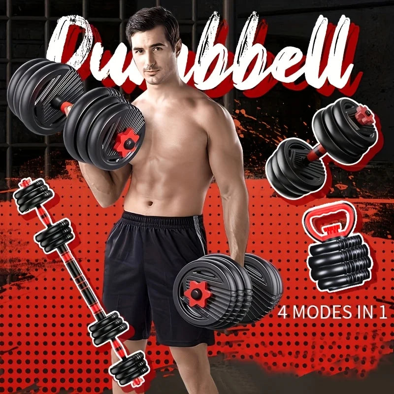 4-in-1 Adjustable Weight Dumbbell Set 22lb– Multi-Function Kettlebell